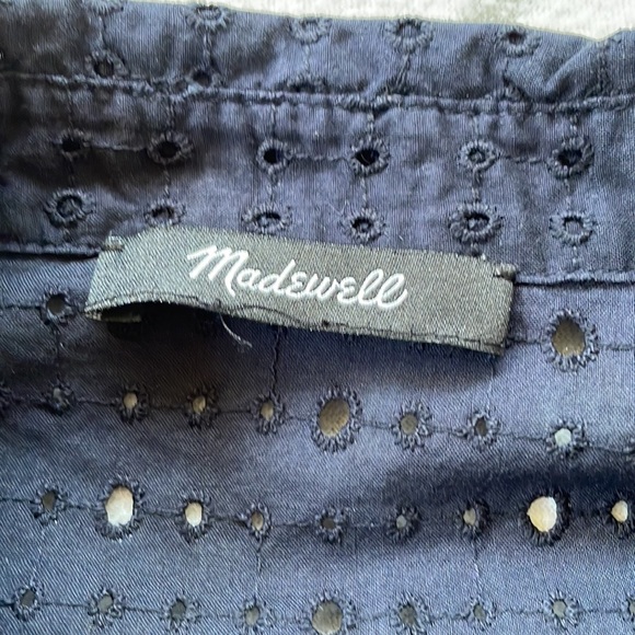 Madewell Eyelet Seamed Button-Down Shirt - Picture 3 of 7